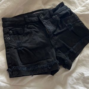 Black Denim Shorts